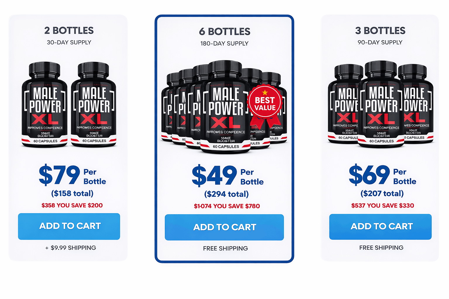 Male power XL  pricing -1